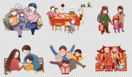 除夕漫画,除夕漫画里的团圆时光